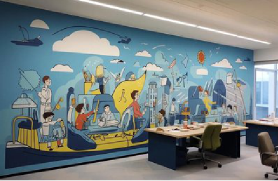 凭祥县办公室墙绘的特点。